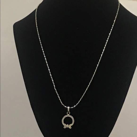 Butterfly Paved CZ 18k Platinum Plated  Necklace - Picture 5 of 7